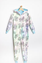 AERO Girls Super Soft Tie Dye Care Bears Graphic Plush Hooded Onesie thumbnail 1