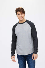 T-shirt manche long raglan thermique ras du cou bloc de couleurs thumbnail 2