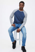 T-shirt manche long raglan thermique ras du cou bloc de couleurs thumbnail 7