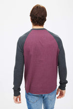 T-shirt manche long raglan thermique ras du cou bloc de couleurs thumbnail 14
