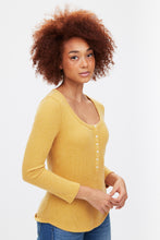 Brushed Waffle Henley Top thumbnail 4
