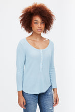 Brushed Waffle Henley Top thumbnail 1