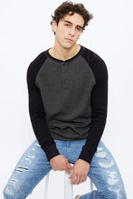 T-shirt henley thermique manche longue raglan thumbnail 2