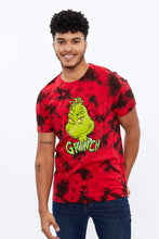 T-shirt teint-noué rouge à imprimé Grincheux thumbnail 1