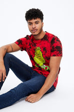 T-shirt teint-noué rouge à imprimé Grincheux thumbnail 2