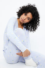Haut pyjama cozy super doux henley col en V thumbnail 2