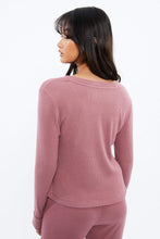 Super Soft Solid V-Neck Long Sleeve Top thumbnail 3