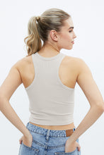 Ribbed High Neck Crop Tank Top thumbnail 17