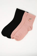 Embroidered Demi Crew Socks 2-Pack thumbnail 1