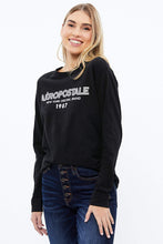Oversized Aéropostale Metallic Logo Long Sleeve Graphic Tee thumbnail 2