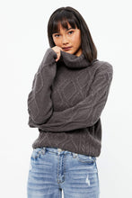 Jacquard Cable Turtleneck Sweater thumbnail 1
