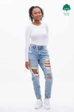 Jean Maman AERO Premium Air taille haute détruit au genou thumbnail 2