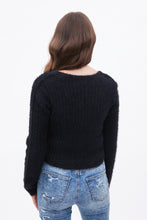 Fuzzy Mohair Button-Down Cardigan thumbnail 3