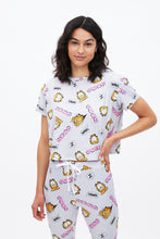 T-shirt pyjama super doux coupe court carrée à imprimé graphique Garfield Yawn thumbnail 1