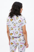 T-shirt pyjama super doux coupe court carrée à imprimé graphique Garfield Yawn thumbnail 3
