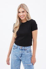 Ribbed Lettuce Edge Baby Tee thumbnail 2