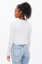 AERO Ribbed Tie-Front Long Sleeve Cardigan thumbnail 7