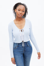 AERO Ribbed Tie-Front Long Sleeve Cardigan thumbnail 8