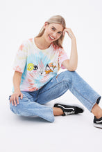 Tie Dye Tune Squad Faces Graphic Boyfriend Tee thumbnail 2