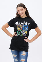T-shirt coupe garçonne à imprimer graphique Harry Potter Maisons de Poudlard thumbnail 2