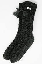 Sherpa Lined Cable Knit Slipper Sock thumbnail 2
