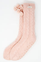 Sherpa Lined Cable Knit Slipper Sock thumbnail 3